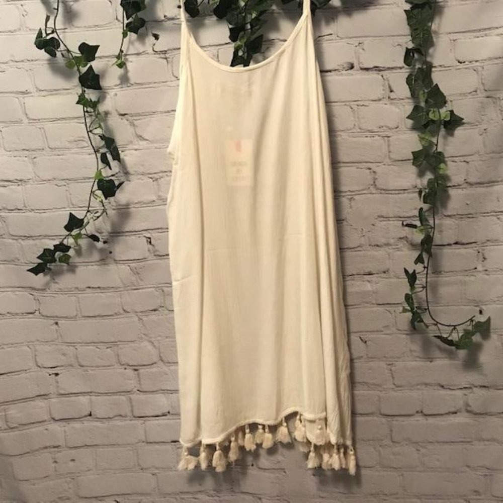 NWT - Fringed Beach Coverup